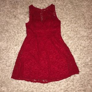 Beautiful lace red dress! Size 16